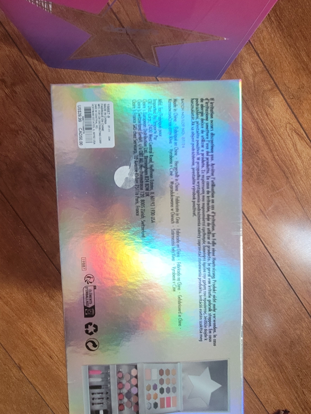 Claire's Pink and Iridescent Women’s Makeup Palette Set - Picture 3 of 5